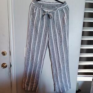 Jolt Black and White Striped Pants